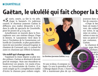 Gaëtan et le Quotidien Jurassien